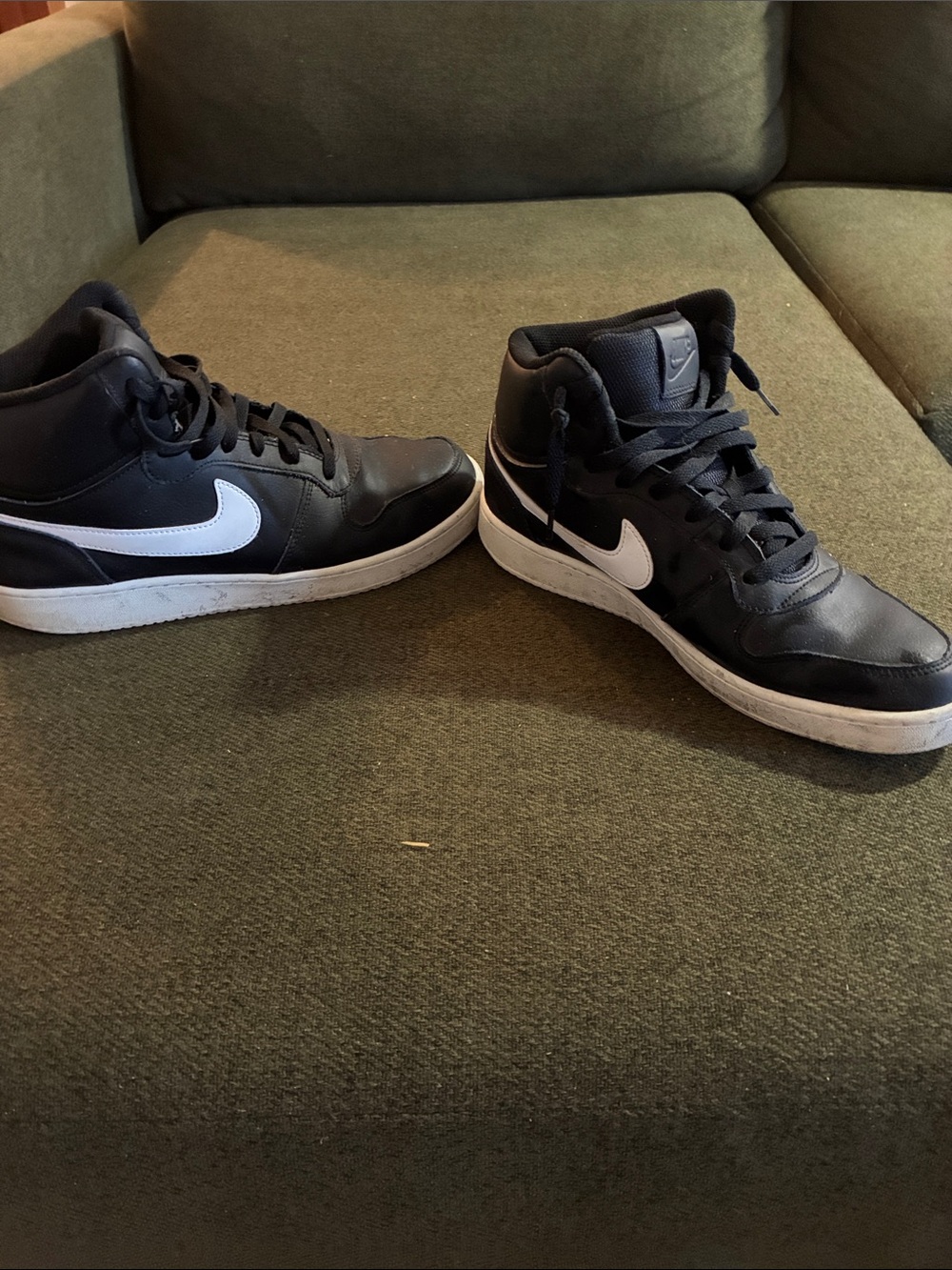 Nike Black & White Mid-Top Sneakers